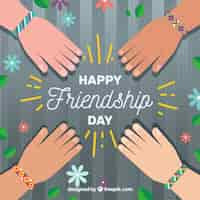 Free vector background with friendship bracelets