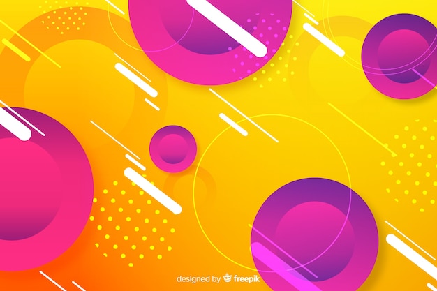 Background with gradient geometric shapes