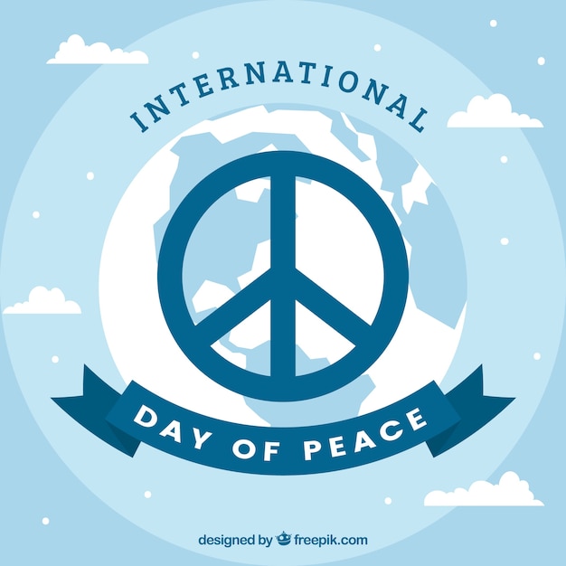 Free vector background with peace symbol