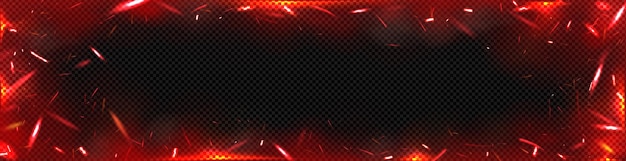 Background with red fire sparks overlay effect