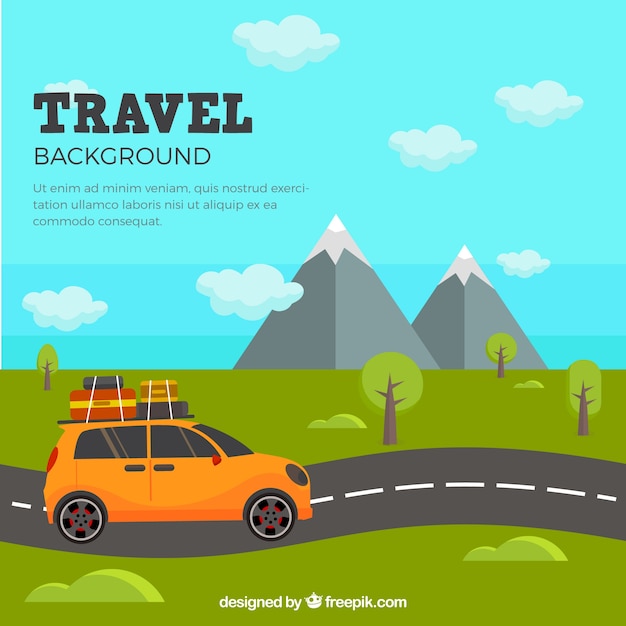 Free Vector background with travel design