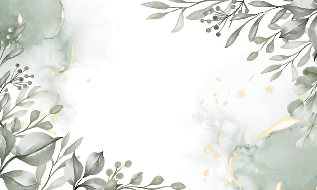 Background with white space greenery leaves