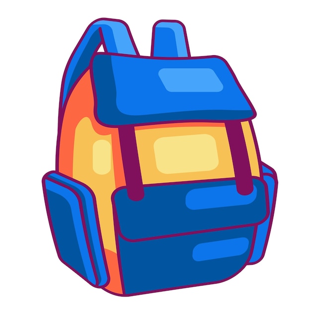 Free Vector backpack icon flat illustration