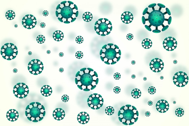 Free Vector bacteria or virus infection flu background