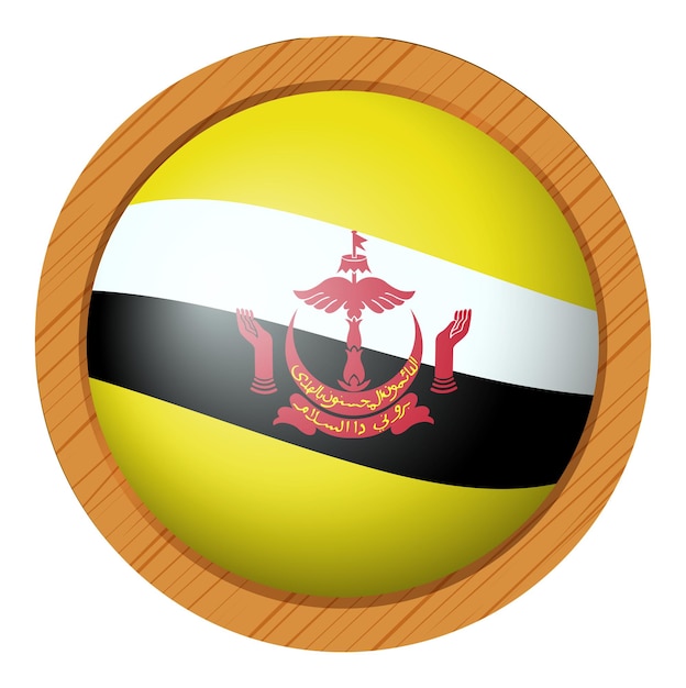 Free vector badge design for flag of brunei