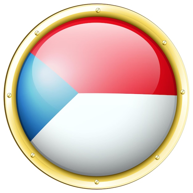 Badge design for flag of Czech Republic