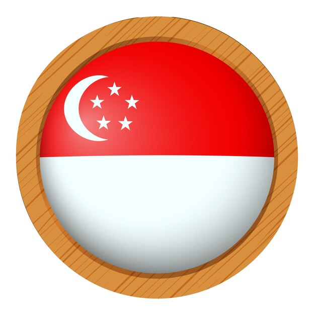 Badge design for Singapore flag