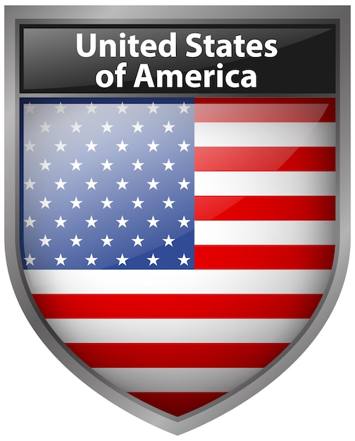 Badge design for United States of America flag