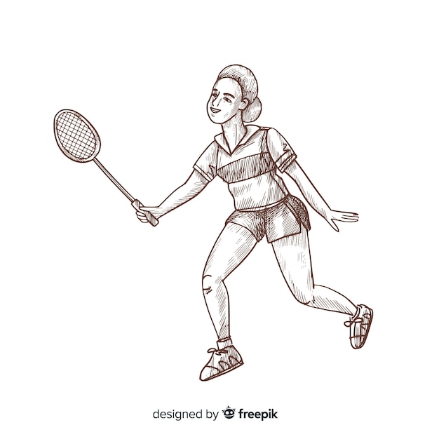 Free Vector badminton player