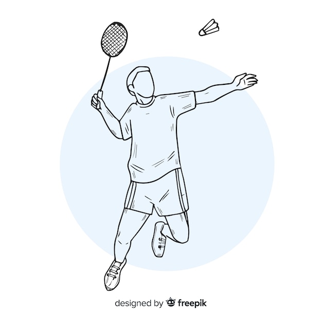 Free vector badminton player