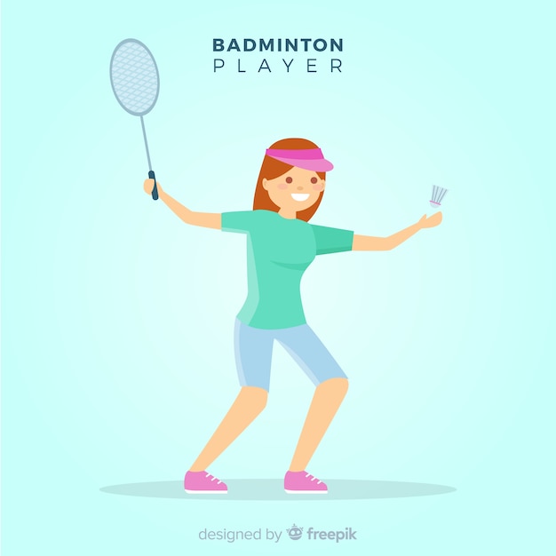 Free Vector badminton player