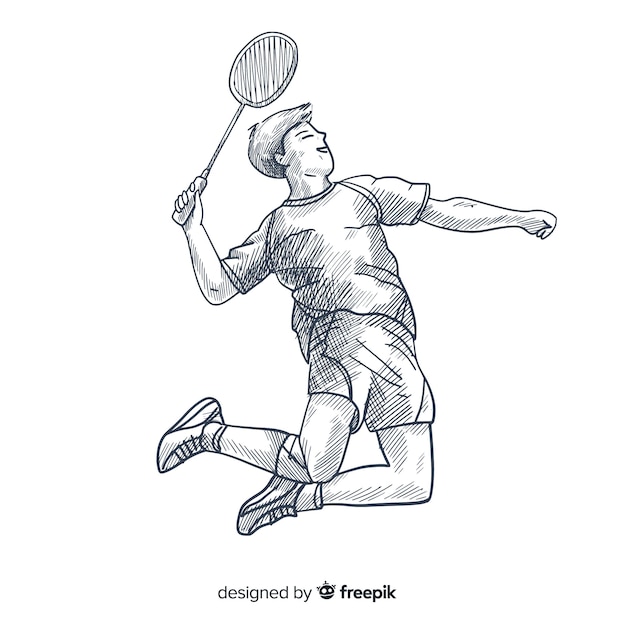 Free vector badminton player