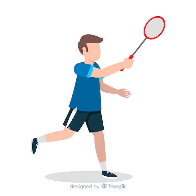 Free vector badminton player