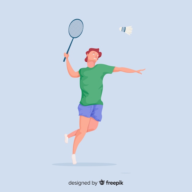 Free vector badminton player