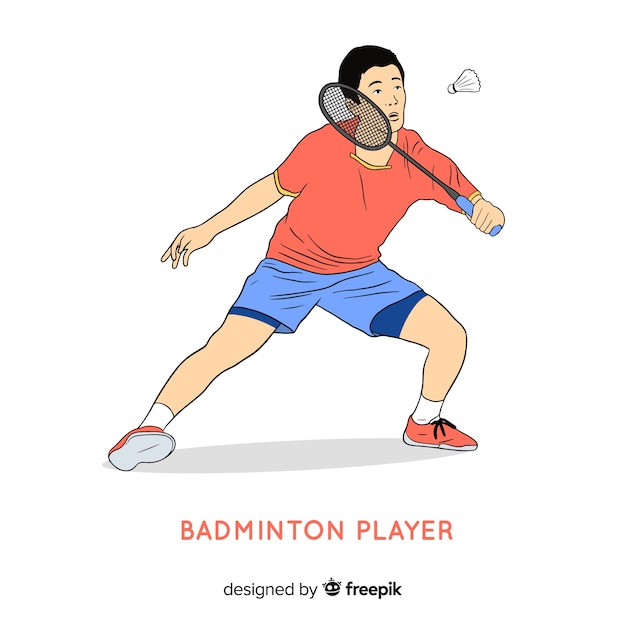 Free Vector badminton player