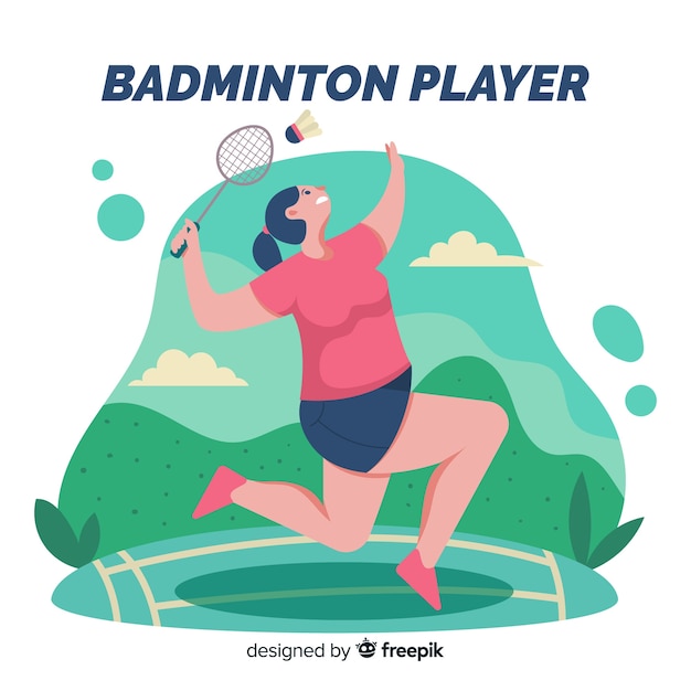 Free Vector badminton player