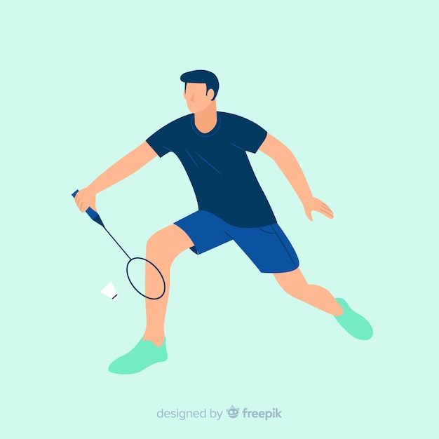 Free vector badminton player