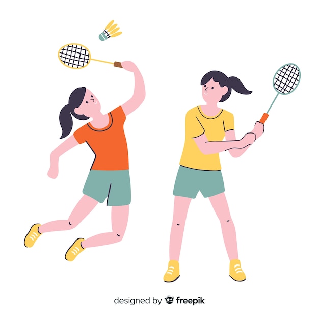 Badminton players