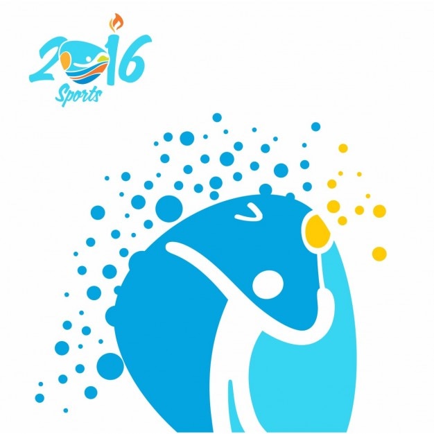 Free Vector badminton rio olympics icon