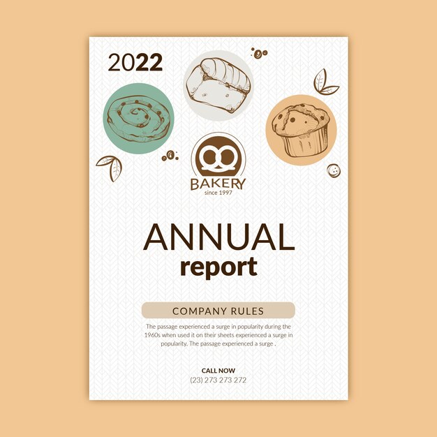 Bakery annual report design template