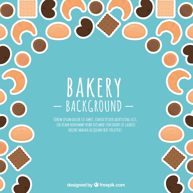 Free Vector bakery background in flat style