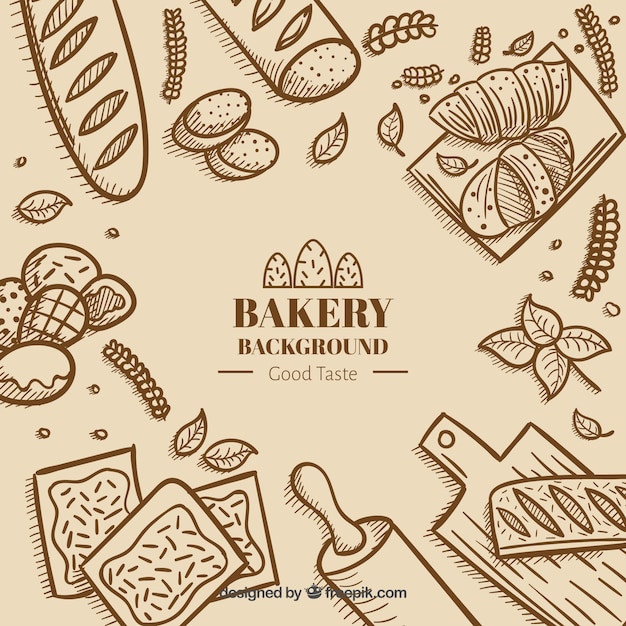 Bakery background in flat style