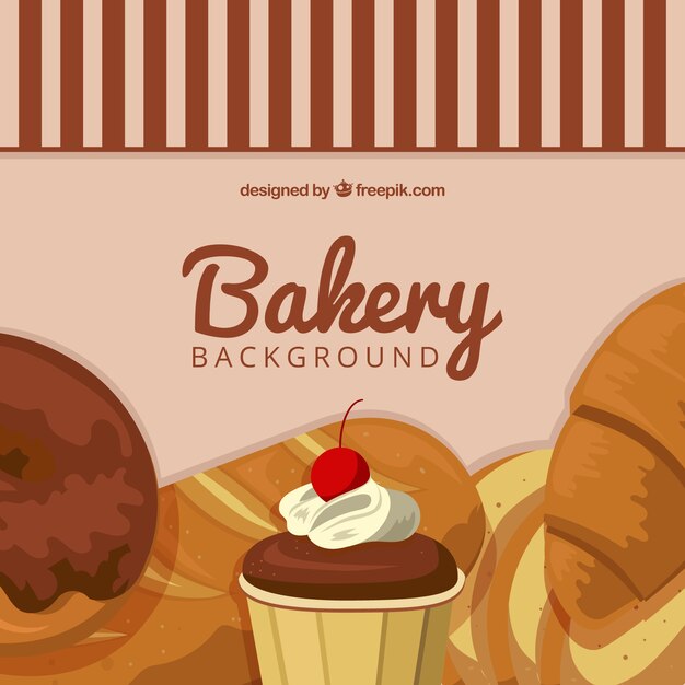 Bakery background in flat style