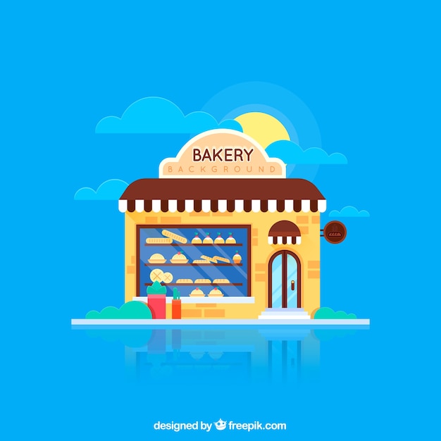 Free Vector bakery background in flat style