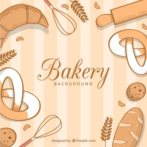 Bakery background in flat style