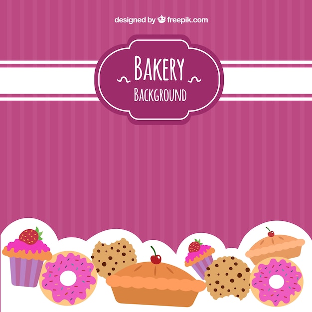 Free Vector bakery background in flat style