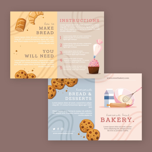 Bakery brochure template