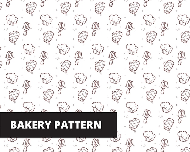 Bakery element hand drawn doodle seamless pattern