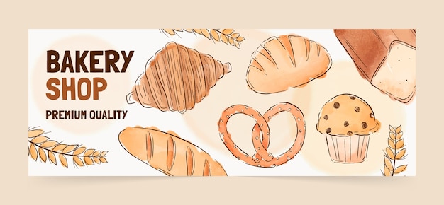 Bakery facebook cover design template