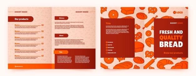 Bakery hand drawn brochure