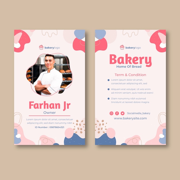 Bakery hand drawn business card