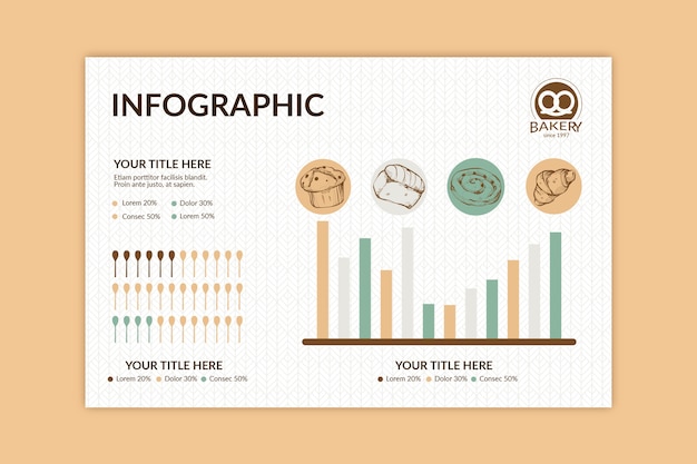 Bakery infographic report design template