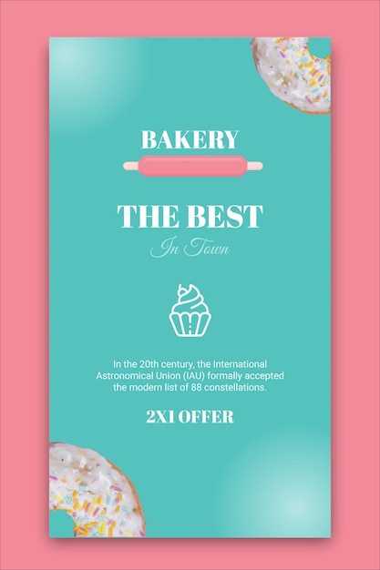 Bakery  instagram story template design