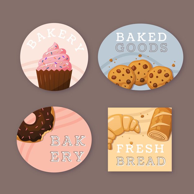 Bakery label set