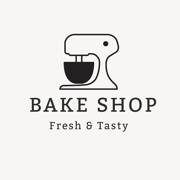 Bakery logo, food business template for branding design vector