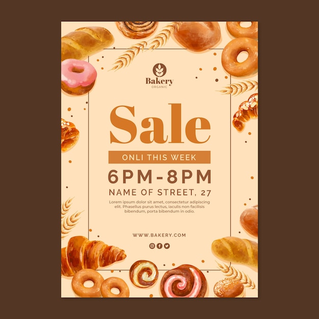 Bakery poster template