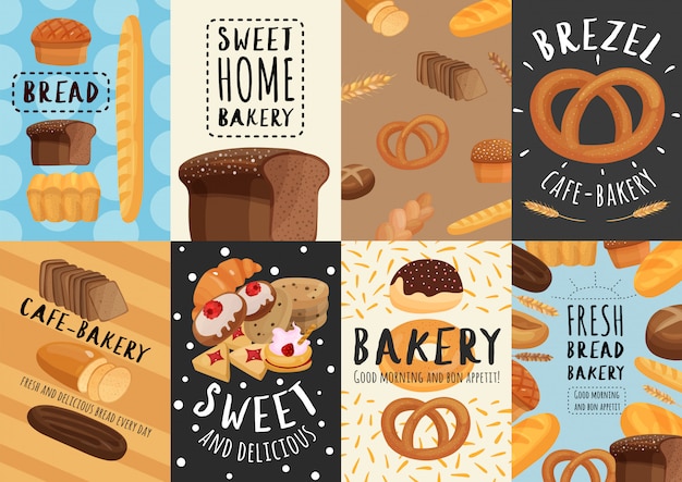 Bakery Posters And Banners Set