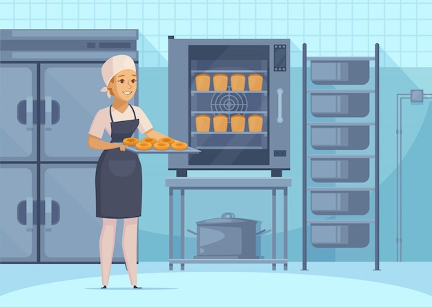 Bakery production illustation