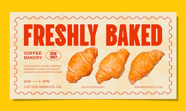 Free Vector bakery  products facebook template