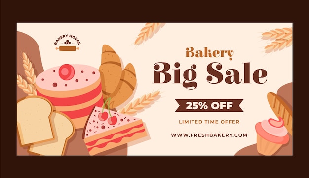 Bakery sale banner template