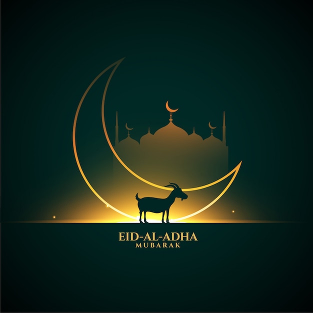 Bakrid eid al adha festival greeting background