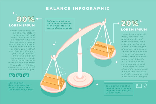 Free Vector balance infographics concept