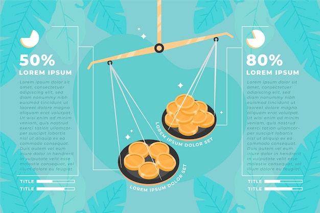 Free vector balance infographics concept