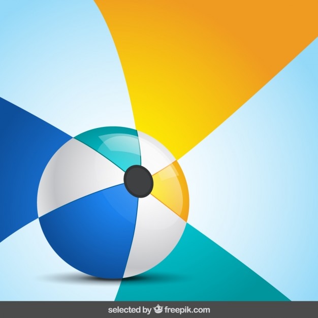 Free Vector ball with colorful background