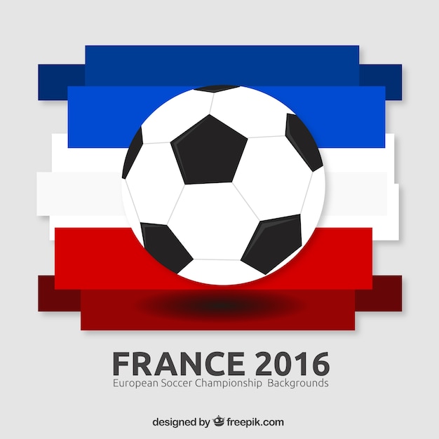 Ball with france flag background