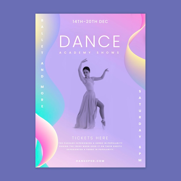 Ballet dancer poster template